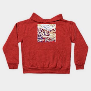 Red rock waterfall Kids Hoodie